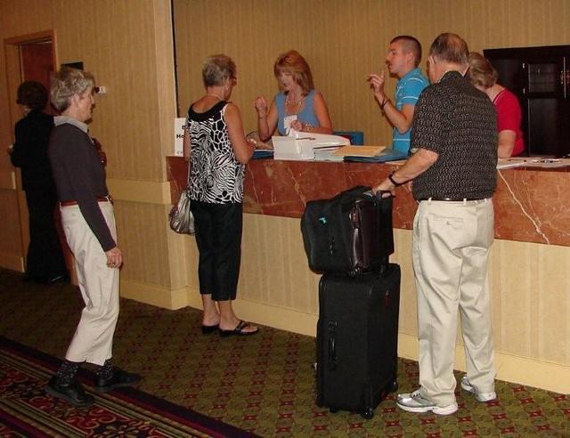 Lining Up at the Registration Desk